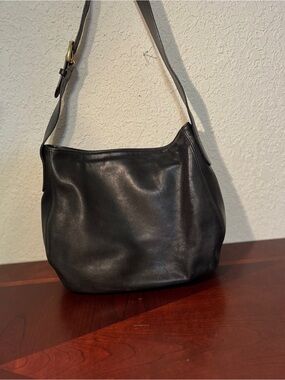 Vintage Coach 70’s #4161 Black  Leather Shoulder Bag